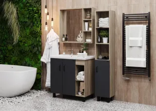 Зеркальный шкаф Onika Тимбер 207045 70 см дуб сонома