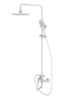 Душевая система с тропическим душем IDDIS Ray RAYWT3Fi06 белый матовый