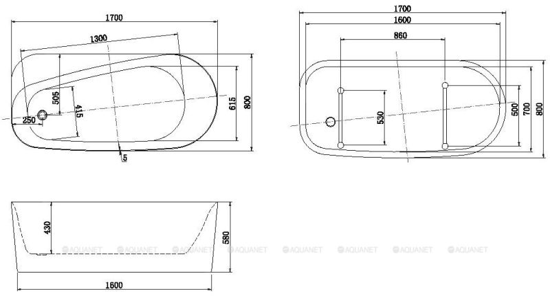 Allen Brau Priority 1 2.31001.21 акриловая ванна 170x80 белая матовая