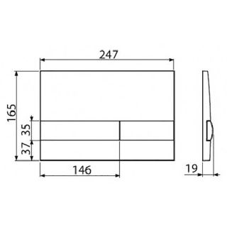 Кнопка смыва AlcaPlast для инсталляции белая M1710