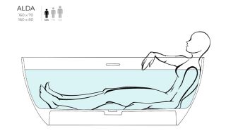 Ванна из искусственного камня Salini Alda S-Sense 101914GRF 160x70см RAL полностью