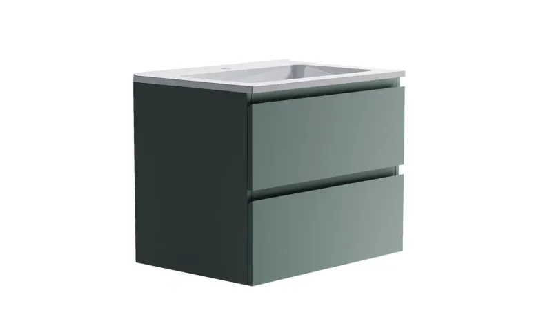 Тумба с раковиной Astra-Form Альфа 03060004ncss3005-b80g+04010006 70 см зелёный матовый