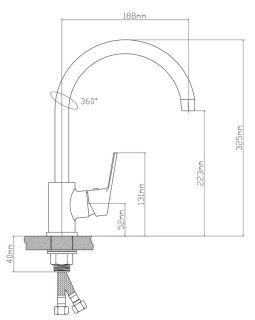 Смеситель для кухни BOOU B8255-28J хром