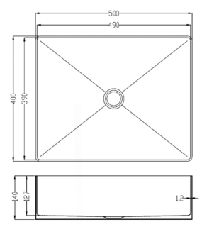 Раковина AltroBagno Accordo 001012 BrAn из нержавеющей стали бронза состаренная