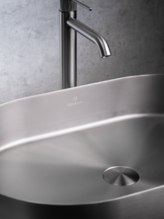 Раковина AltroBagno Eterno 001026 MtGr из нержавеющей стали сталь оружейная