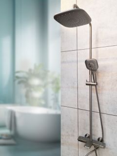 Душевая система с термостатом AltroBagno Lamberto 030426 GrMt оружейная сталь