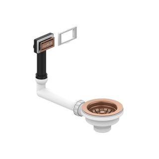 Выпуск для мойки Alveus 1144846 114 COPPER new  с рамкой и заглушкой (жесткий отвод)