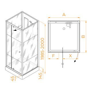 Душевая кабина RGW AN-207 411320777-95 70x70см белый