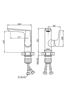Смеситель для раковины, хром BelBagno ANCONA-LVM-CRM