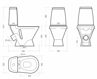 Унитаз-компакт Sanita Кама Стандарт белый