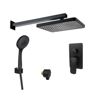 Душевой комплект Aquatek Вега AQ1072MB чёрный матовый