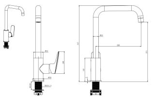 Смеситель для кухни Aquatek Вега AQ1081CR хром