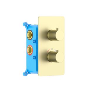 Встраиваемый смеситель для ванны Aquatek Европа AQ1393BG с термостатом шлифованное золото