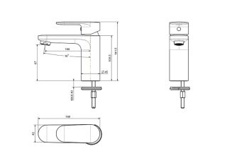 Смеситель для раковины Aquatek Ника AQ1810BGM оружейная сталь