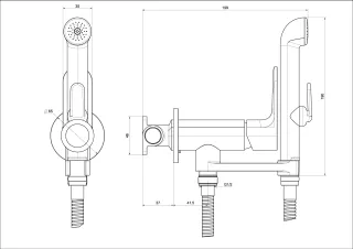 Гигиенический душ со смесителем Aquatek Альфа AQ1919MB чёрный матовый