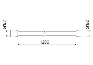 Шланг для душа Aquatek AQ2104BGM 120 см оружейная сталь