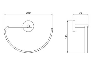 Бумагодержатель овальный Aquatek Бетта AQ4621BGM шлифованный чёрный хром