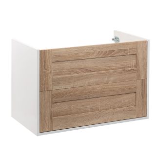 Тумба под раковину Aquanika Frame AQF784552RU120 80 см дуб сонома/белый