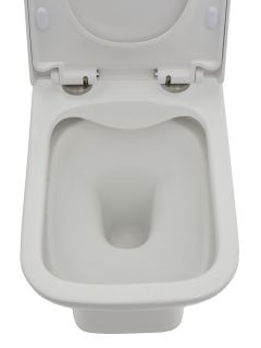 Чаша напольного унитаза AQUAme AQM1004 с крышкой-сиденьем белый глянцевый