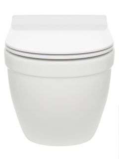 Подвесной унитаз AQUAme AQM2010 с крышкой-сиденьем белый глянцевый