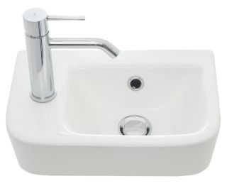 Раковина AQUAme AQM5006L левая 37см белый глянцевый