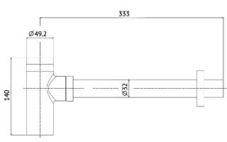 Сифон для раковины AQUAme AQM7010MB чёрный матовый