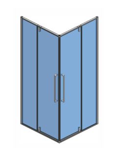 Душевой уголок AQUAme AQM7102 90x90см хром