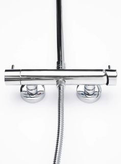 Душевая стойка AQUAme AQM8001CR со смесителем хром