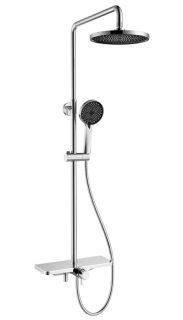 Душевая стойка AQUAme AQM8002CR со смесителем хром