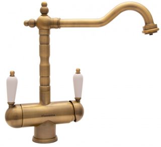 Смеситель для кухни Florentina Ария с подключением под фильтр бронза