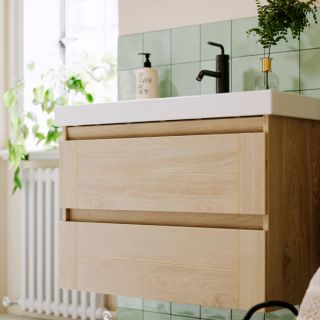 Подвесная тумба под раковину Aqwella Astrid AST0108DD 80см дуб давос