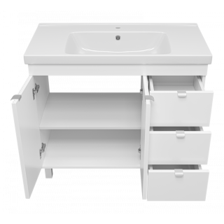 Напольная тумба под раковину Misty Аврора П-Авр-06100-0143Я 100 см белый