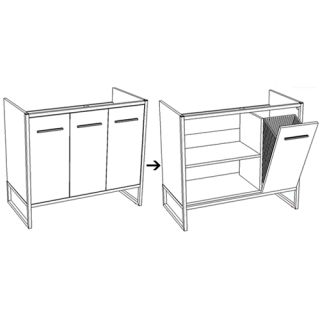 Тумба под раковину Corozo Айрон с корзиной 90см арт/серый SD-00000344