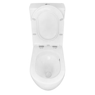 Унитаз-компакт Azario Grado AZ-2141 UQ1 665х380х845 напольный, смыв «Торнадо», безободковый, с бачком и сидением микролифт