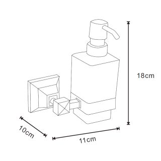 Дозатор жидкого мыла AZARIO ALTRE AZ-96012B стеклянный, черный матовый