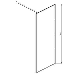 Душевая перегородка Azario RICHMOND Walk-in AZ-NAG 6310 900 Black