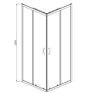 Душевое ограждение AZARIO AZ-ND1142 1000 Black