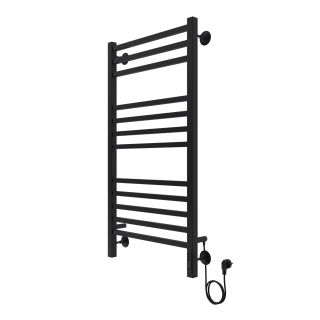 Полотенцесушитель электрический AZARIO ANCONA AZ71850B 500/1000 квадрат, 12 секций, диммер справа, черный