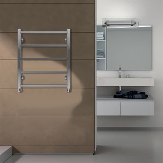 Полотенцесушитель водяной AZARIO ANCONA AZ75556 500/600 квадрат, 5 секций, нижнее/диагональное подключение, 1/2, хром