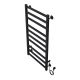 Полотенцесушитель электрический AZARIO PALERMO AZ83850B 500/1000 квадрат, 10 секций, диммер справа, черный
