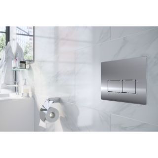 Кнопка смыва AZARIO KAPRIS AZ-8200-0089/AZ-P58-0120 двойная, квадратная, цвет хром глянец