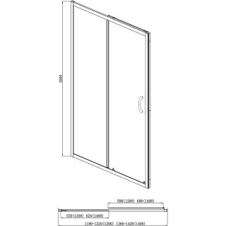 Душевая дверь Azario MILTON AZ-ND6121 1200 1200х2000