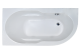 Акриловая ванна Royal Bath Azur левая 140x80см белый RB614200L