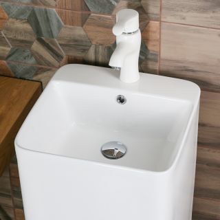 Напольная раковина Melana B125-805 42см белый