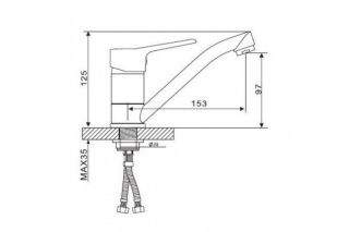 Смеситель для кухни Gappo G4536 хром