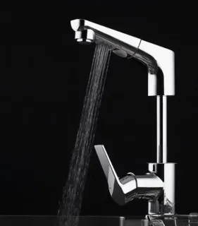 Смеситель для раковины с выдвижным изливом Gappo G1299 хром