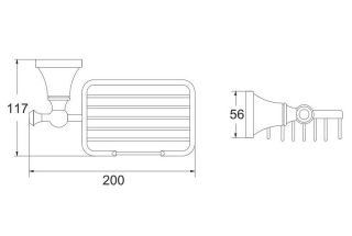 Мыльница Rose RG1904T пепельный