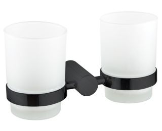 Стакан для ванной комнаты Haiba HB8408-7 двойной чёрный матовый