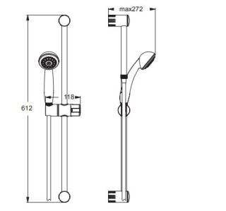 Душевой гарнитур Vidima Sevajet BA187AA