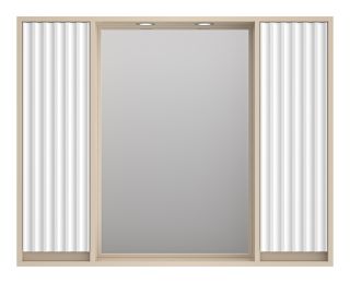 Зеркальный шкаф с подсветкой Brevita Balaton BAL-04100-03-01 100см белый/бежевый